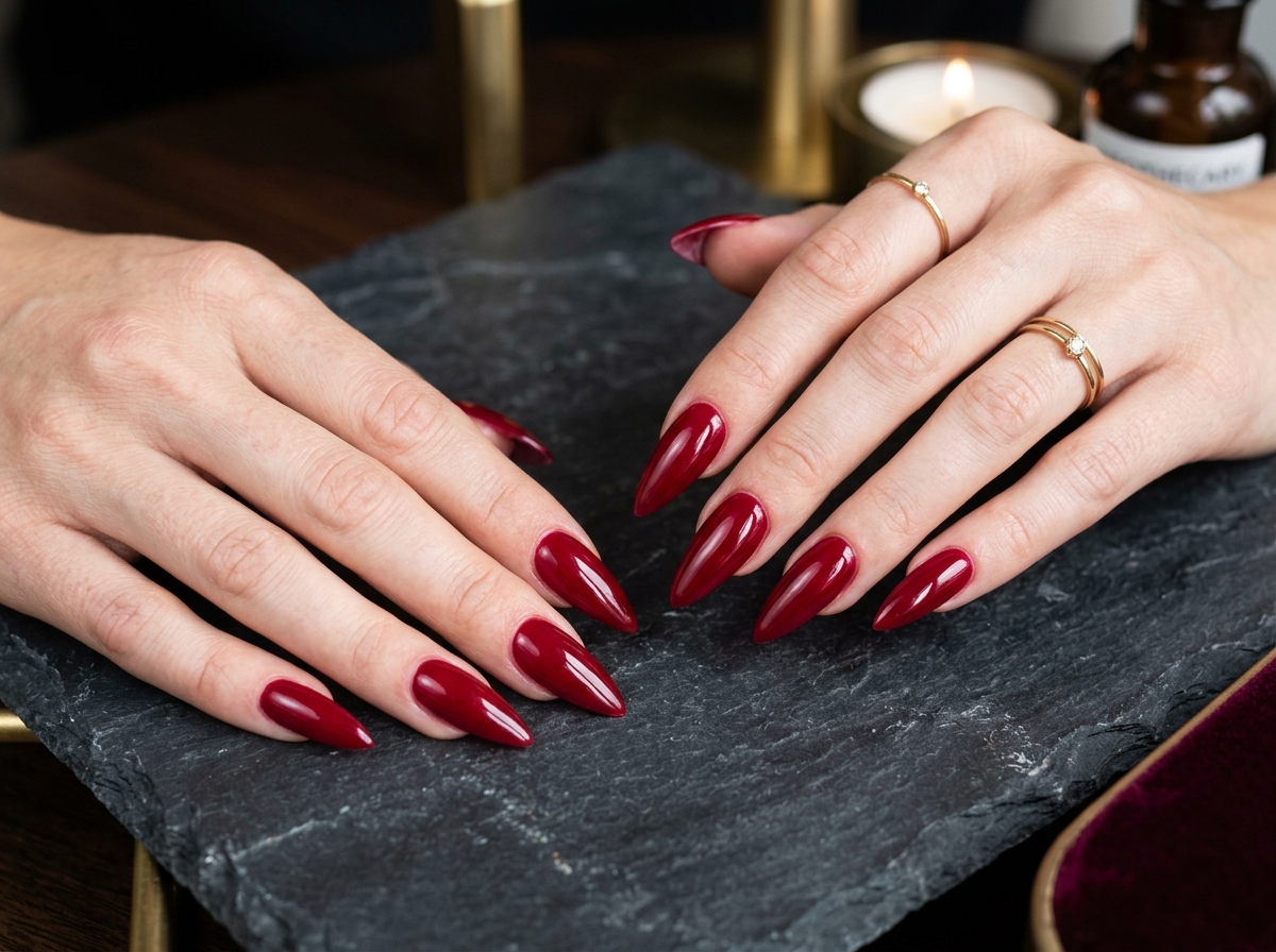 Colección en Rojo Uñas Acrílicas Laura BK Elegance